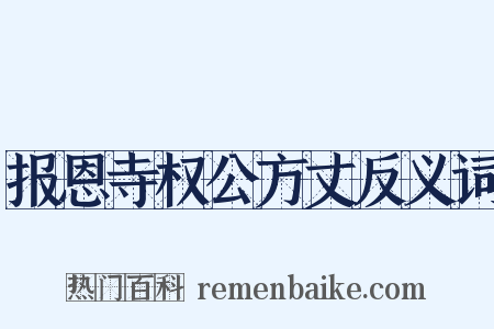 报恩寺权公方丈反义词是什么意思的图片